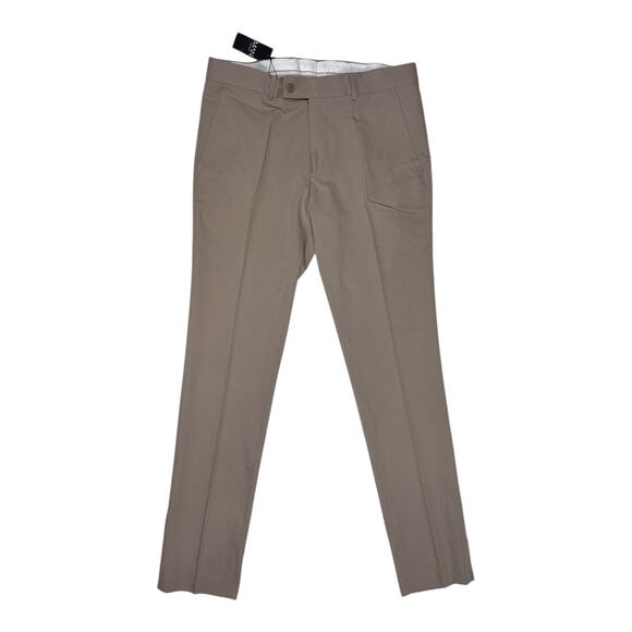 Boohoo Man Beige Skinny Fit Cropped Suit Trousers Pants Size 32 - Picture 3 of 5